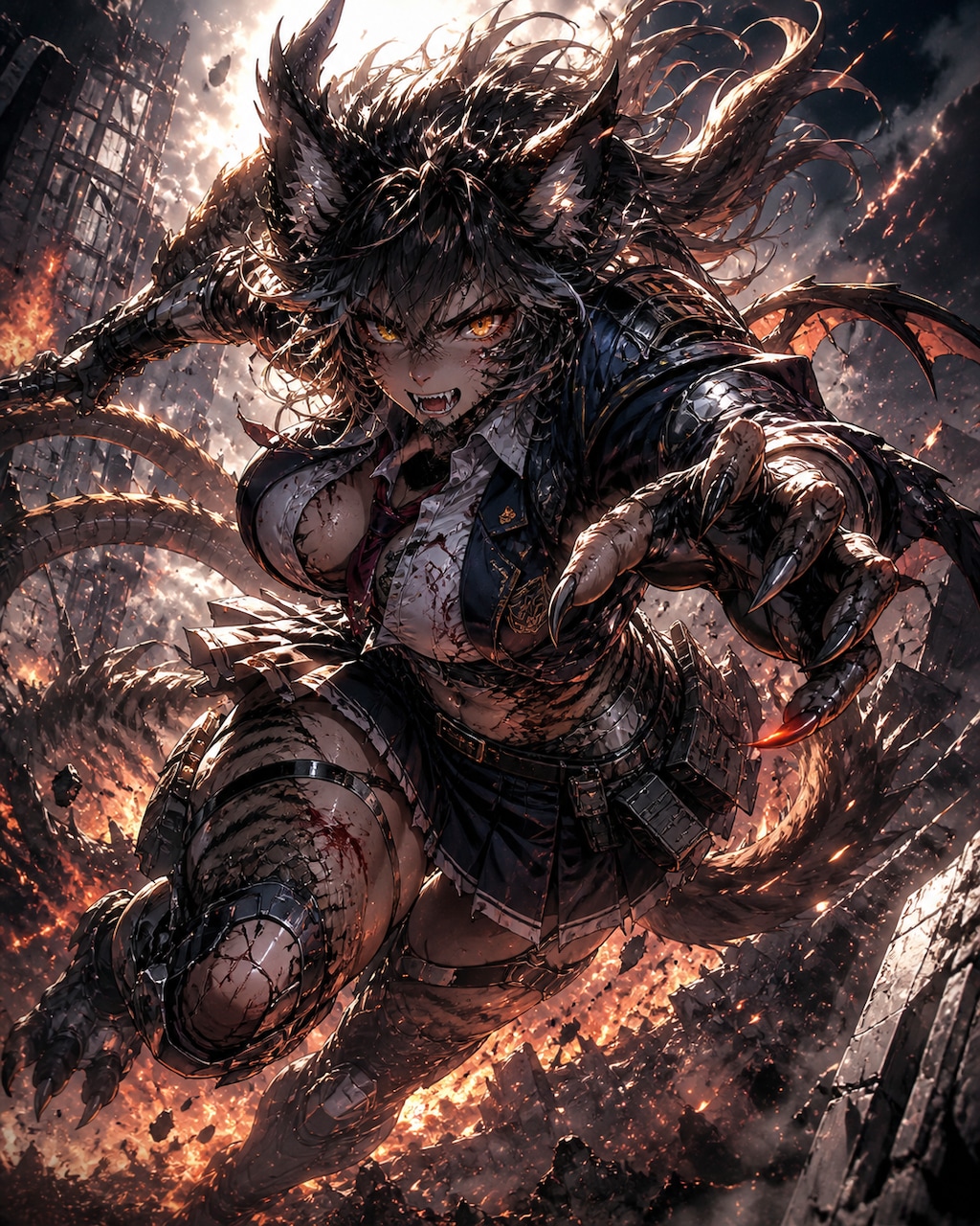 装甲獣姫の突撃