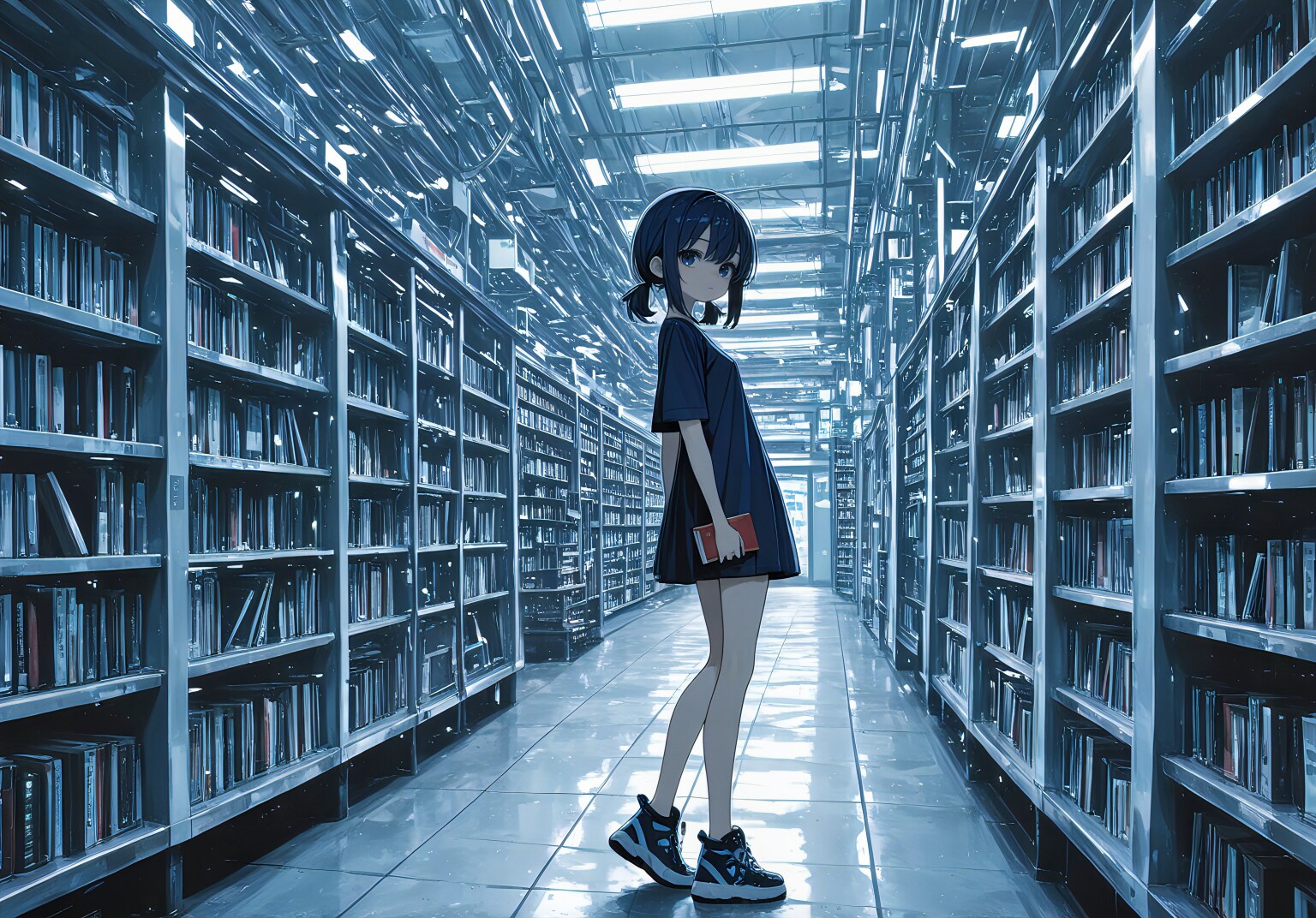 静寂の書架にて