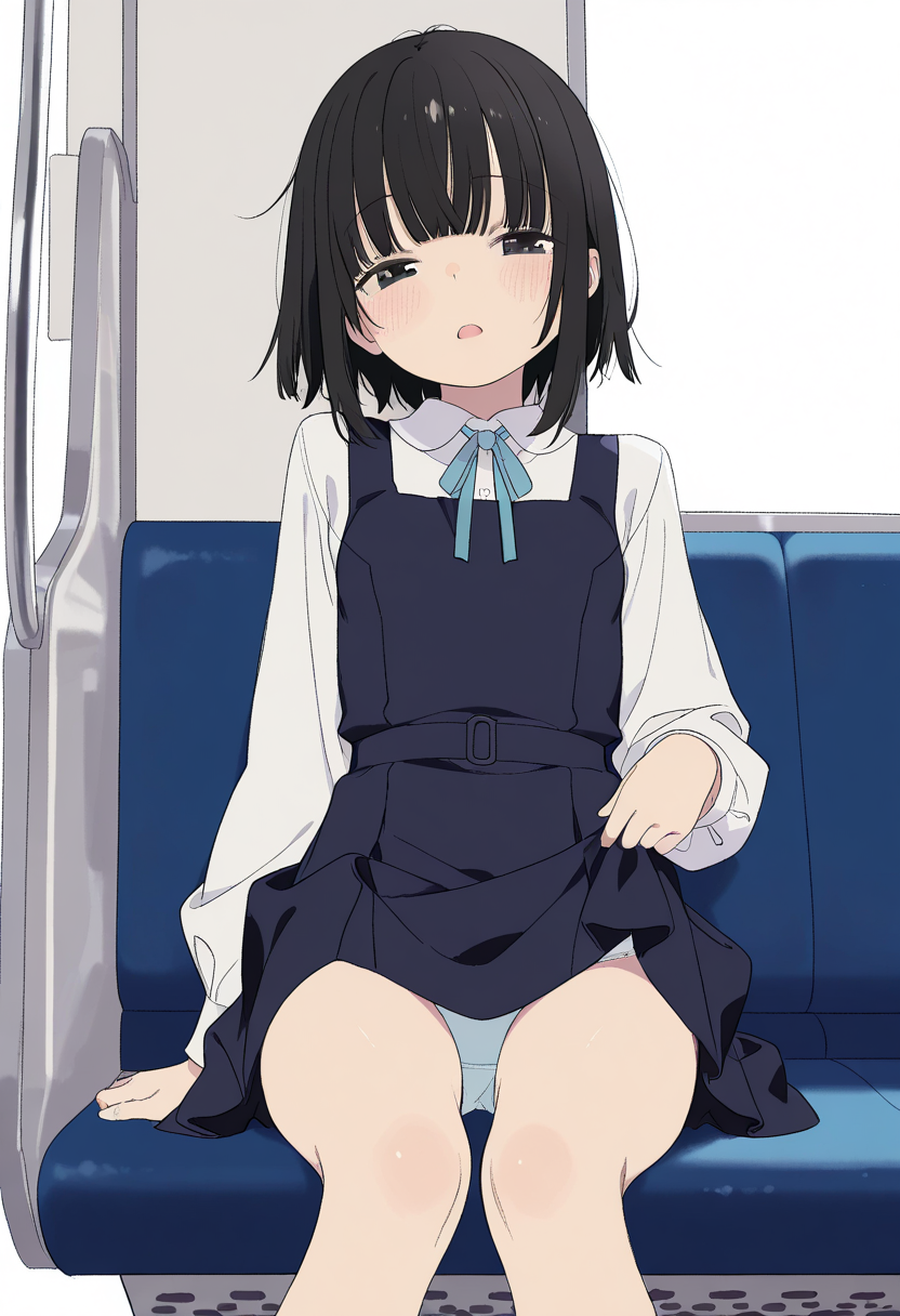 電車内で見せてくれる145cm子ちゃん