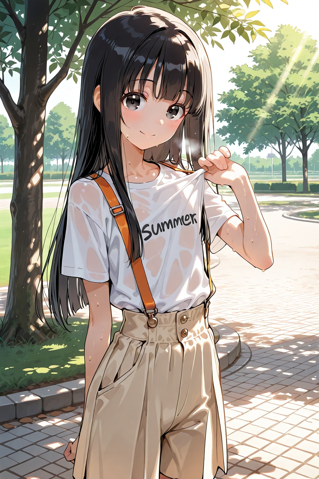 公園で私服編