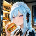 【リクエスト】スーパーメイドさん　夜中のハンバーガー　２ 2枚目