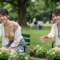 3D女子大生と公園デート💕 2枚目