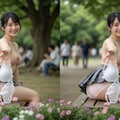 3D女子大生と公園デート💕 4枚目
