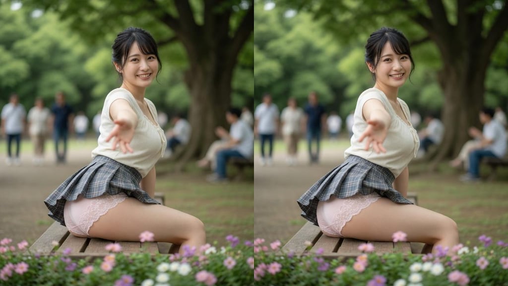 3D女子大生と公園デート💕