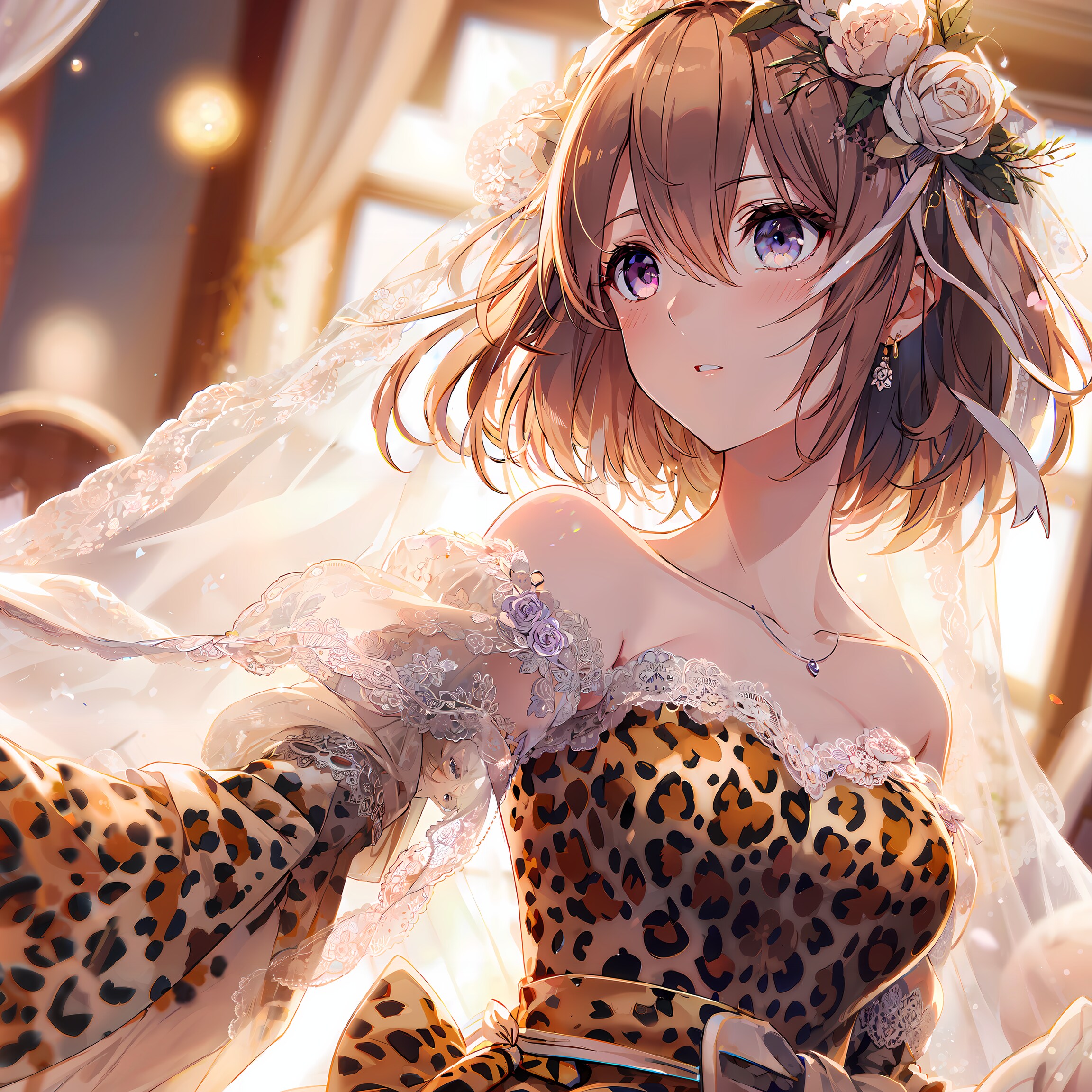 虎柄ウエディングドレス