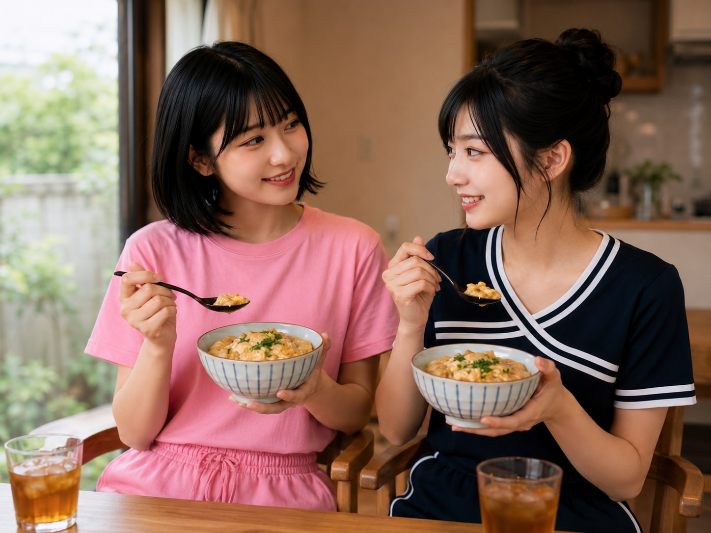 【ウチの娘シリーズ】おぢぃ，親子丼美味しい！！