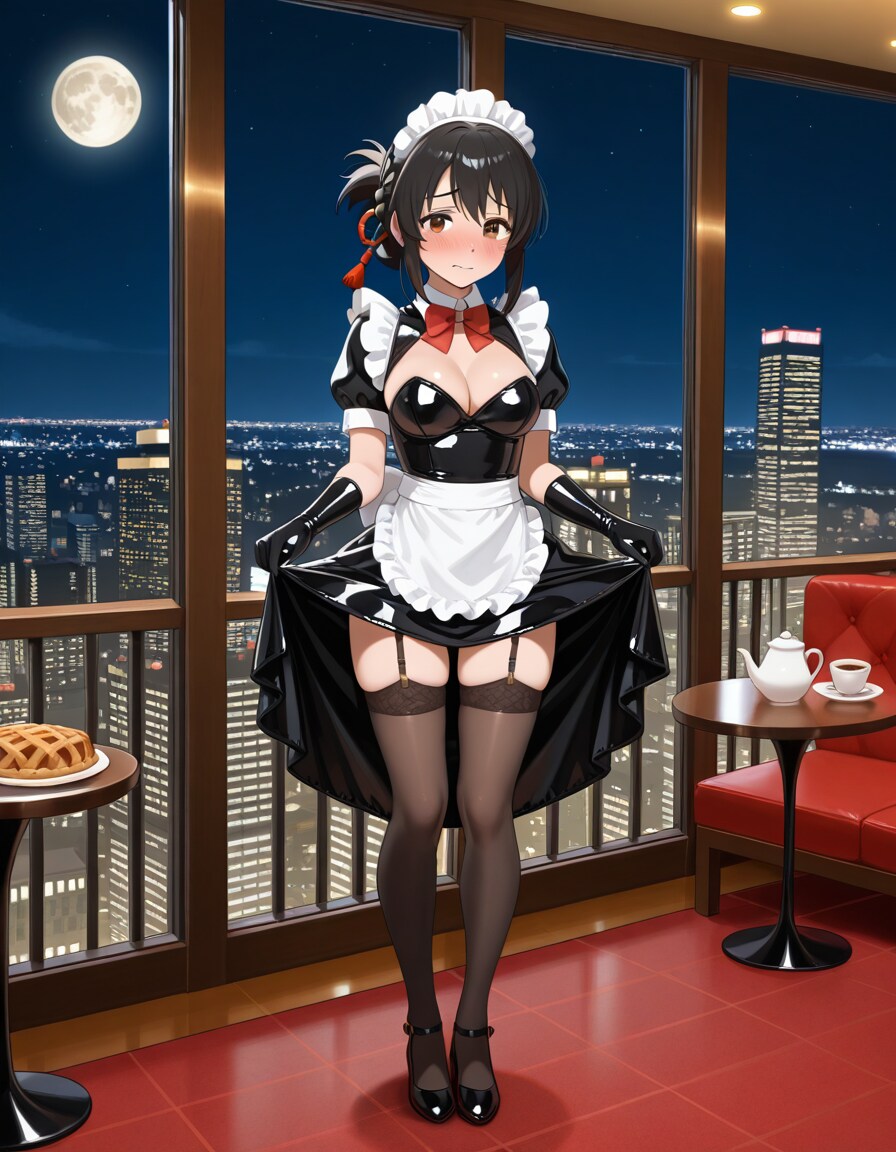 セクシーメイド衣装の三葉(PixAI版)