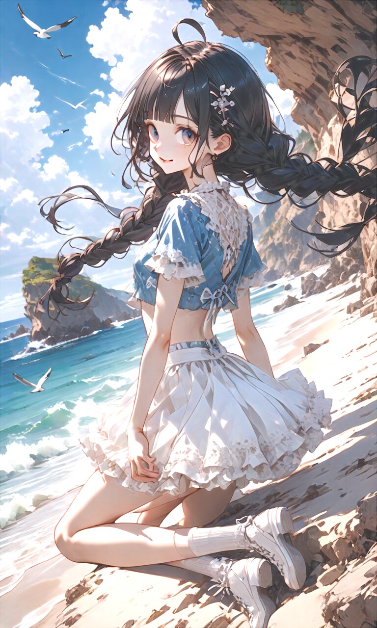 黒髪 twin braids | の人気AIイラスト・グラビア