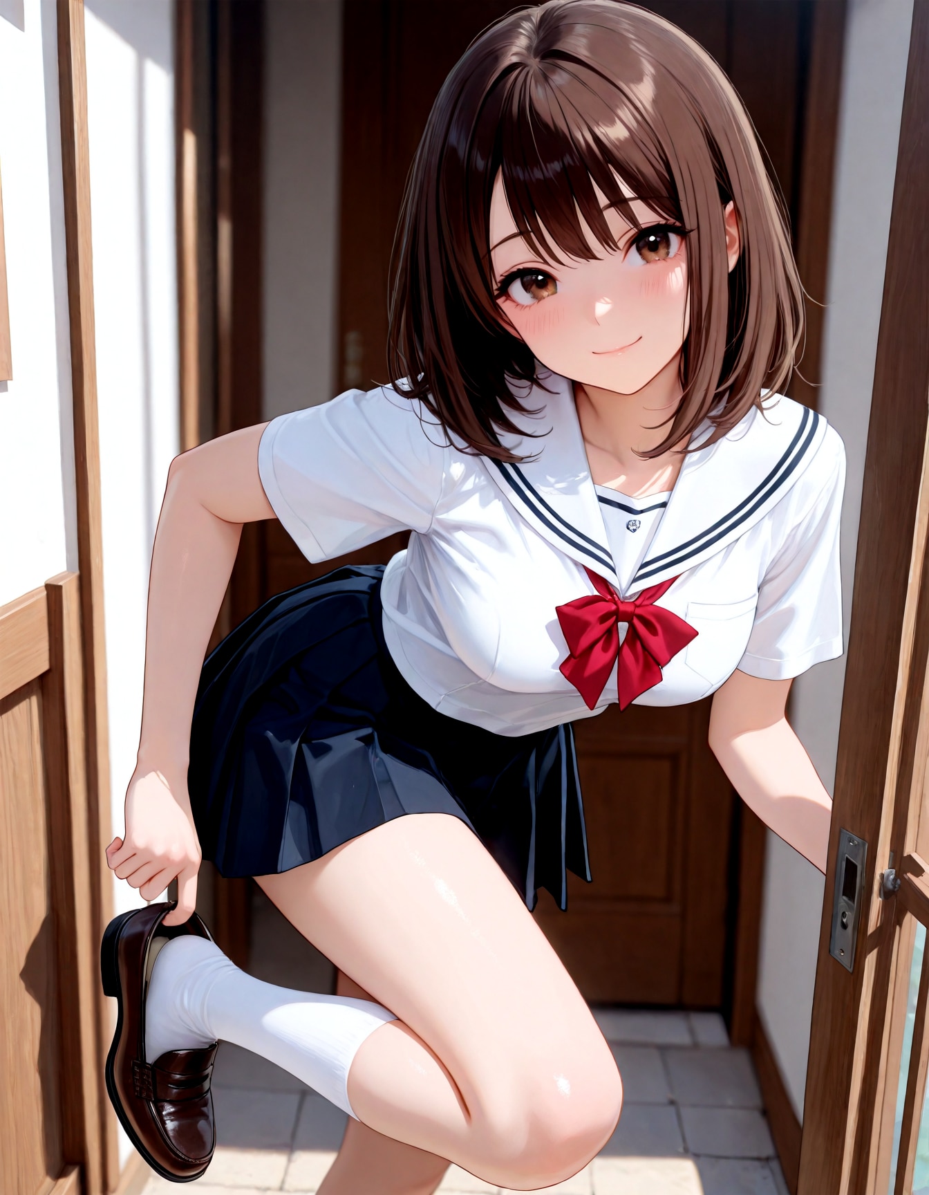 ちょっと待って、いま靴履いてるから | の人気AIイラスト・グラビア