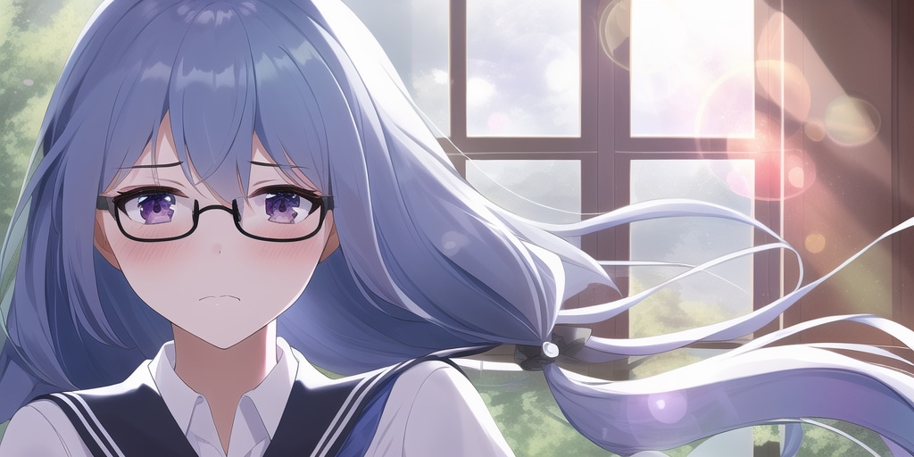 ジト目のお団子ツインテールの女の子