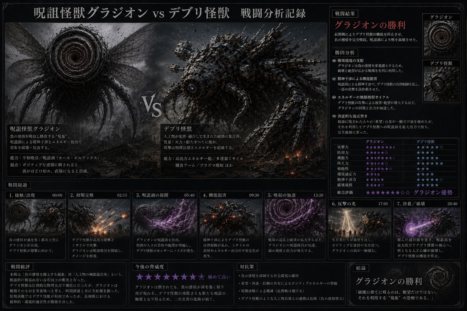 グラジオンvsデブリ怪獣