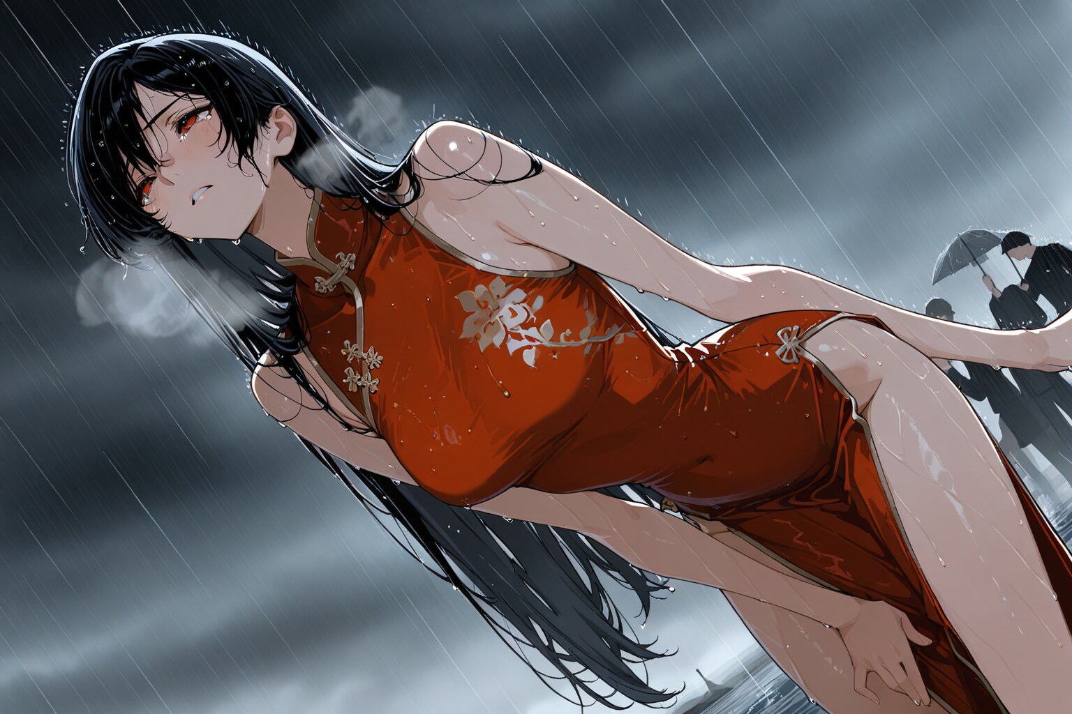 雨で涼む大人ししょちゃん