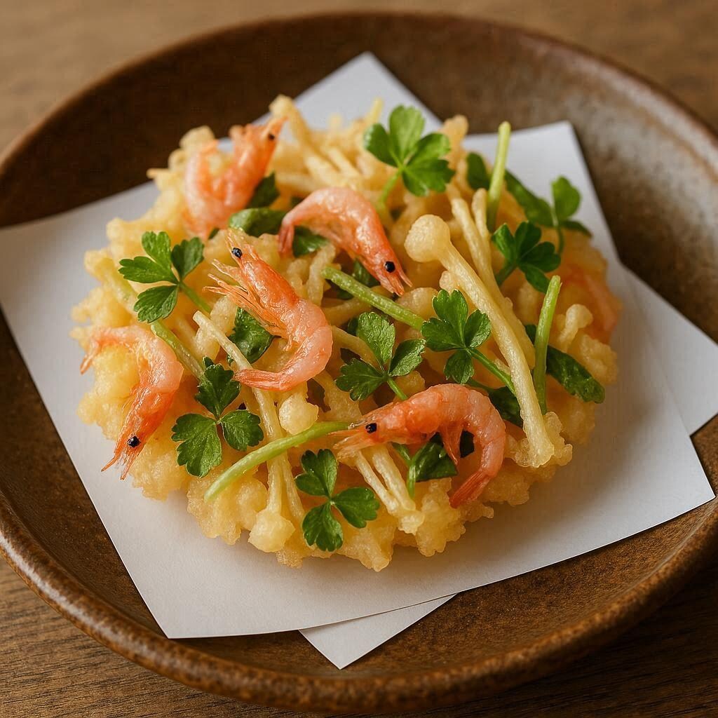 桜えびとえのきのかき揚げ