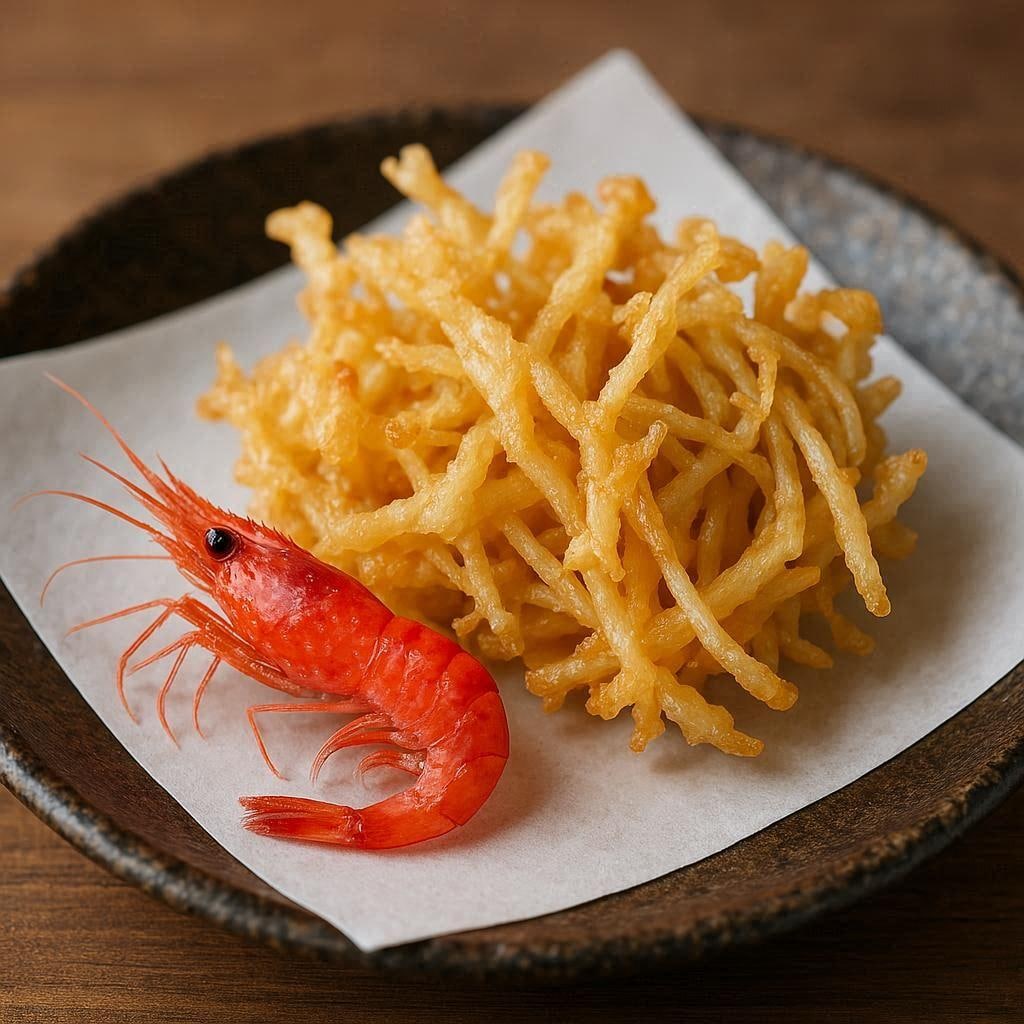 桜えびとえのきのかき揚げ