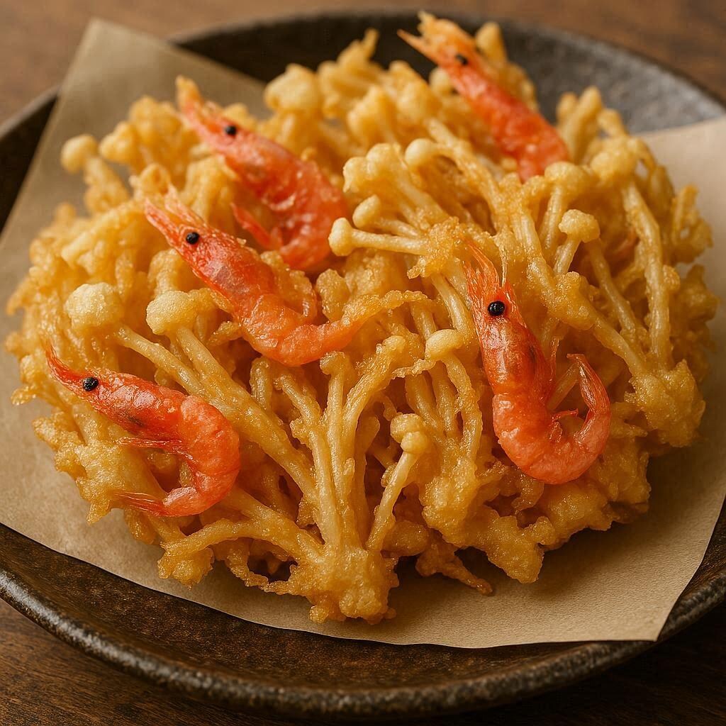 桜えびとえのきのかき揚げ