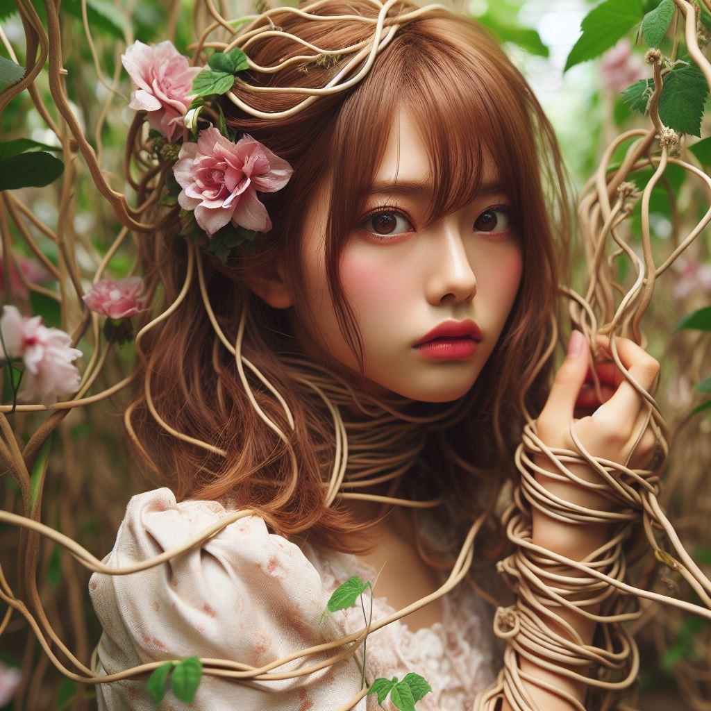 拘束する蔦