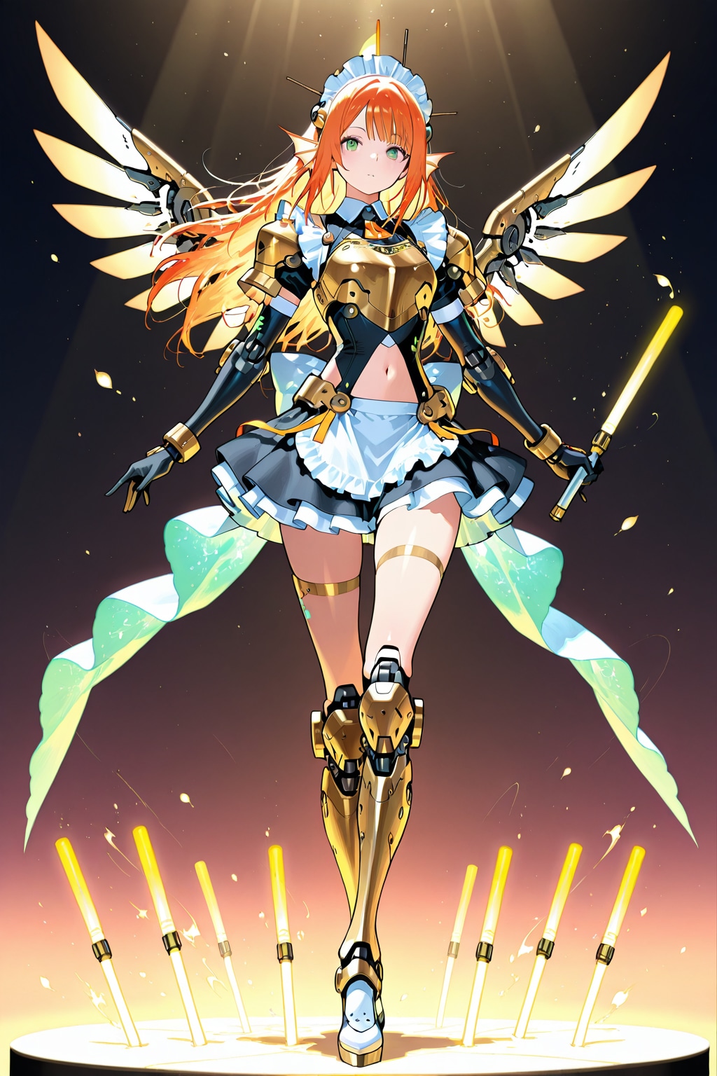 サイリウムをビームサーベルにしたメカ娘