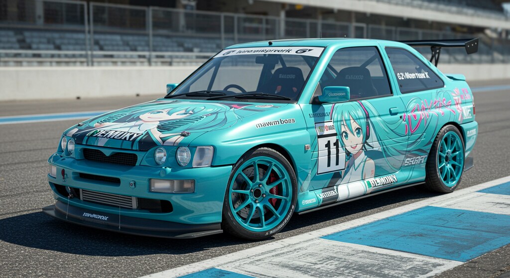 初音ミク痛車フォードエスコートRSコスワース