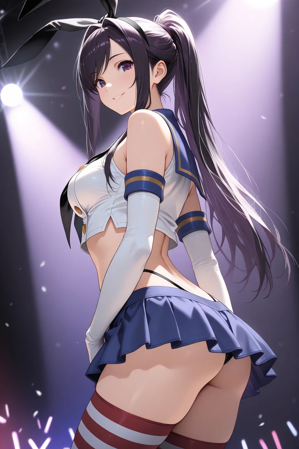島風コスで見返り美少女