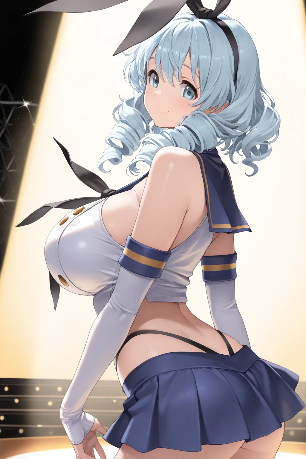 島風コスで見返り美少女