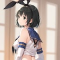 島風コスで見返り美少女 5枚目