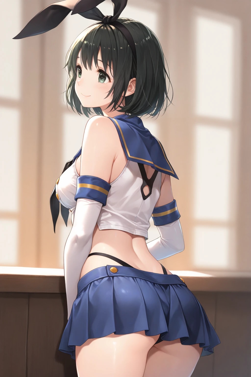 島風コスで見返り美少女