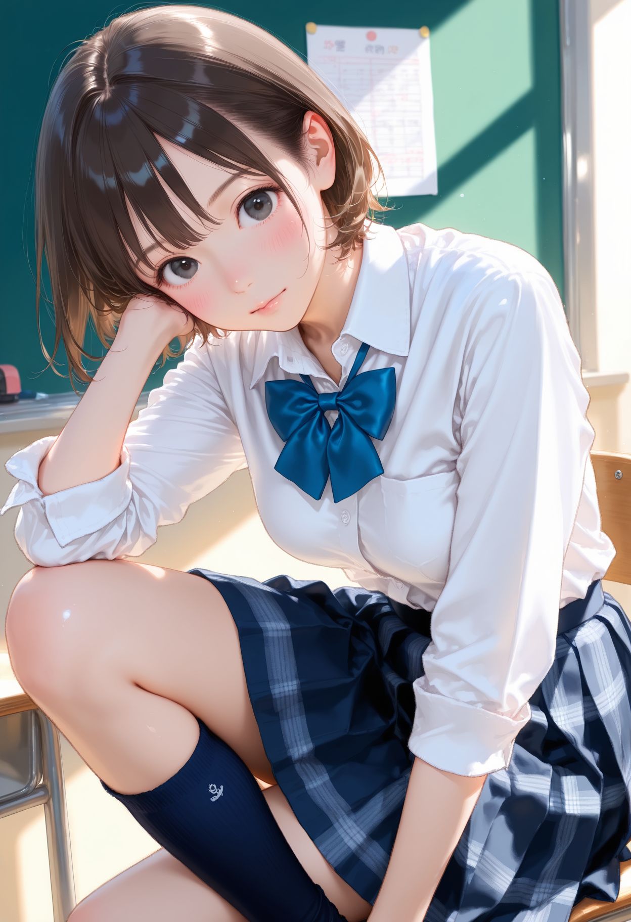 美しい向かいの席の女の子