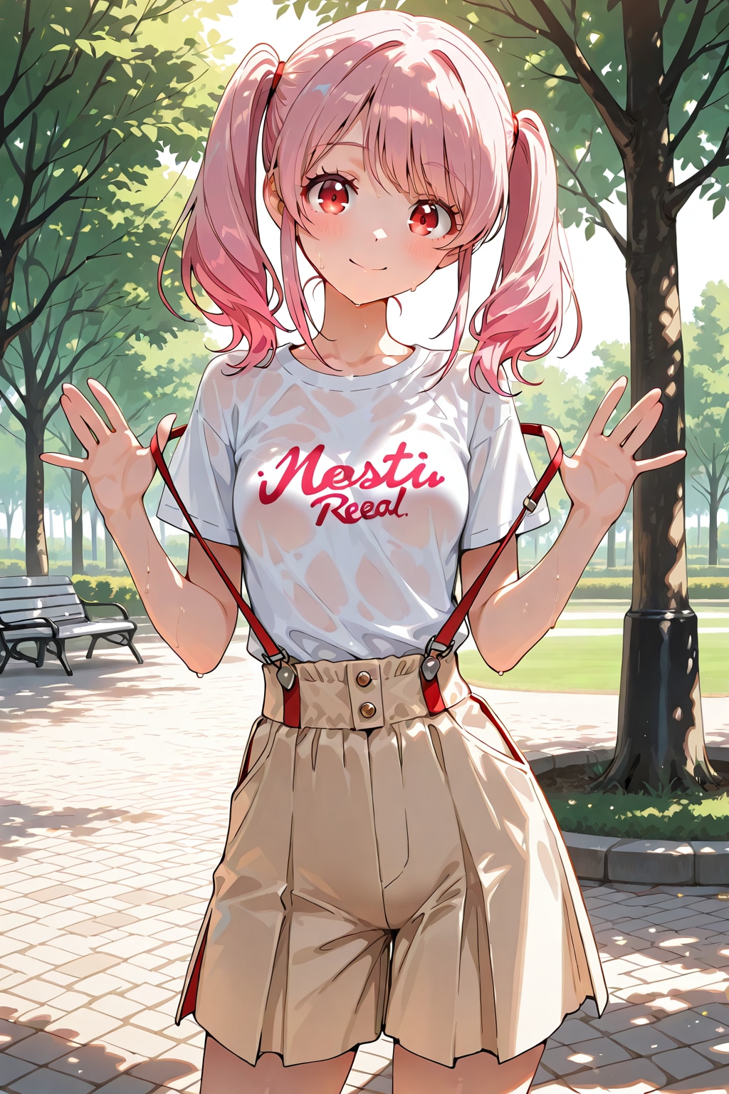 公園で私服編