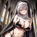 銀髪ロングボンデージハーネスシスターちゃん HolaraAI試作 2枚目