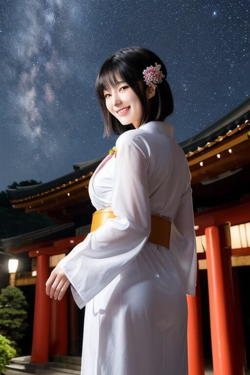天の川と巫女と