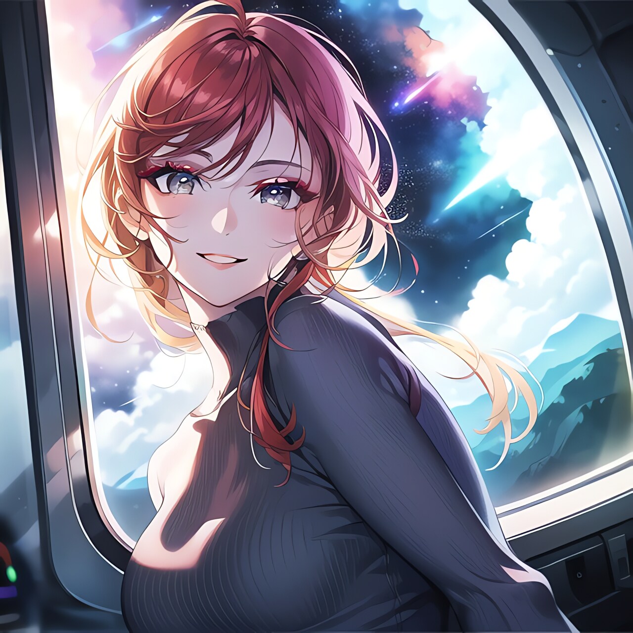 夜空をバックに。 | の人気AIイラスト・グラビア