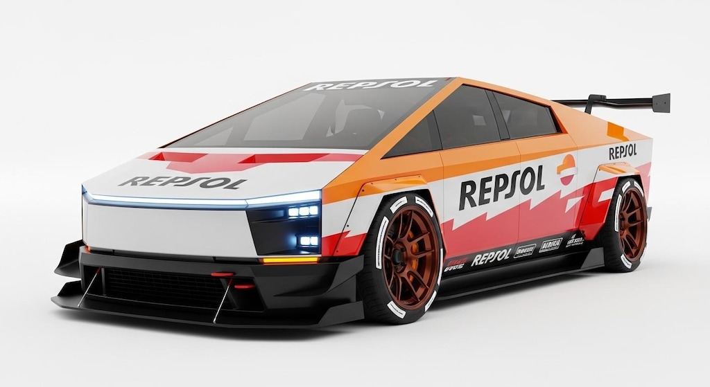 レプソルテスラサイバートラックレーシングカー