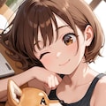 柴犬と茶髪ちゃん 2枚目