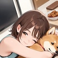 柴犬と茶髪ちゃん 3枚目