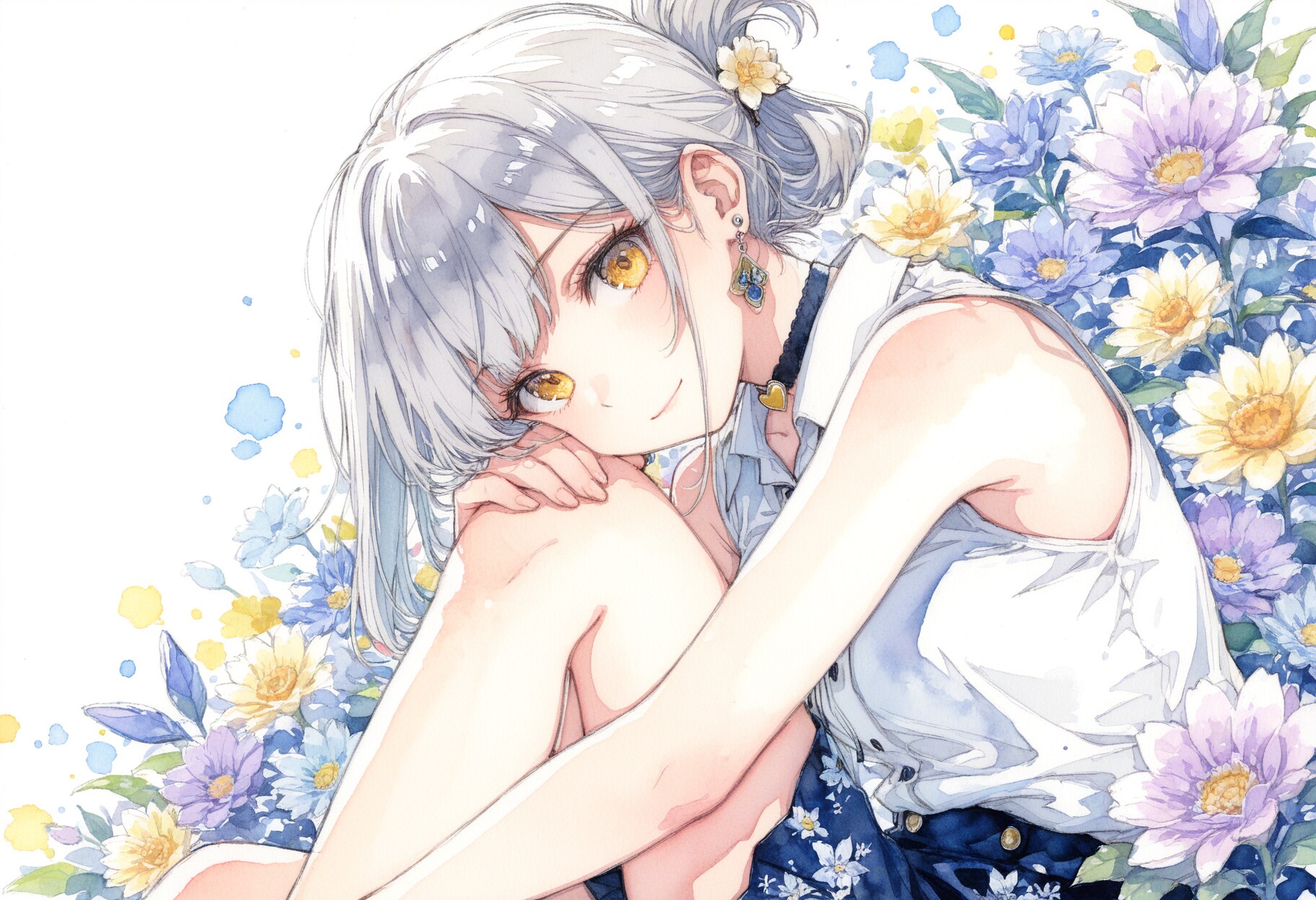 看板娘　flowers
