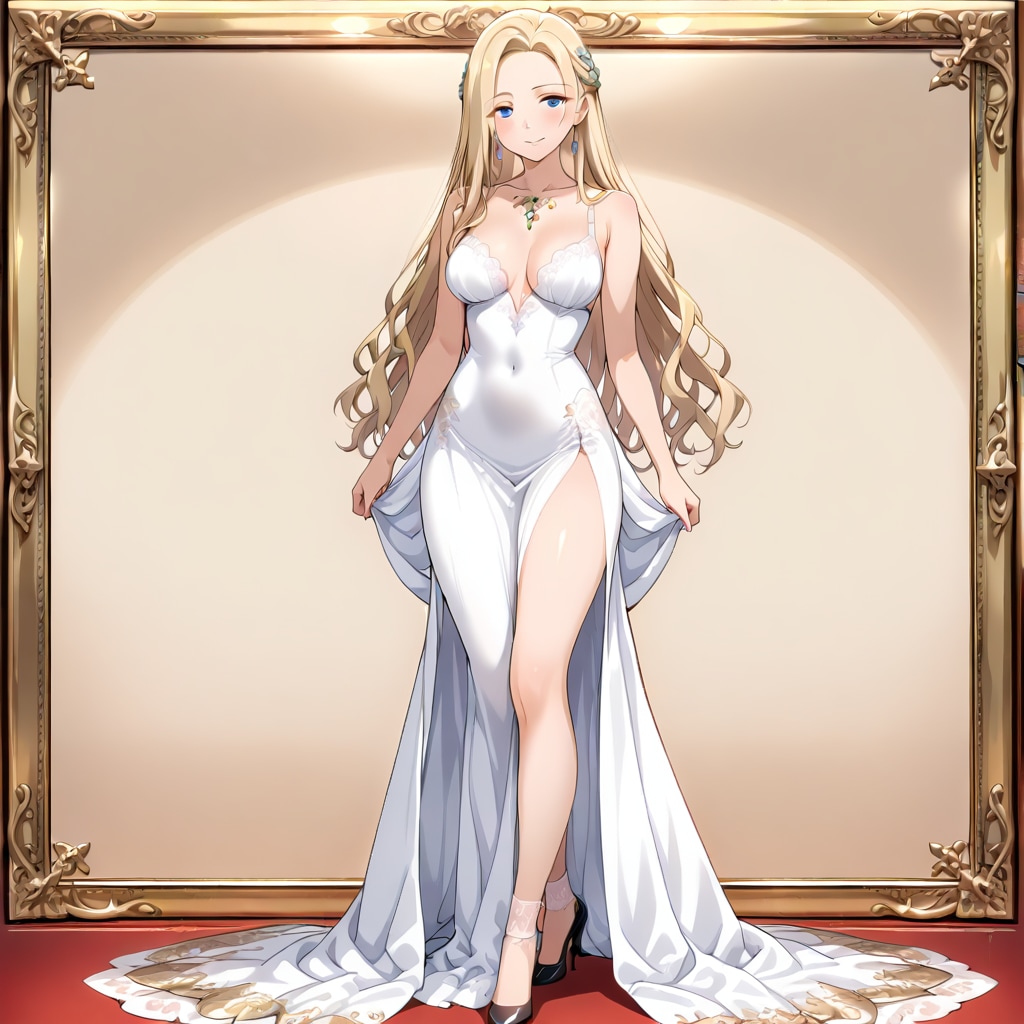 白いシルクのドレス | の人気AIイラスト・グラビア