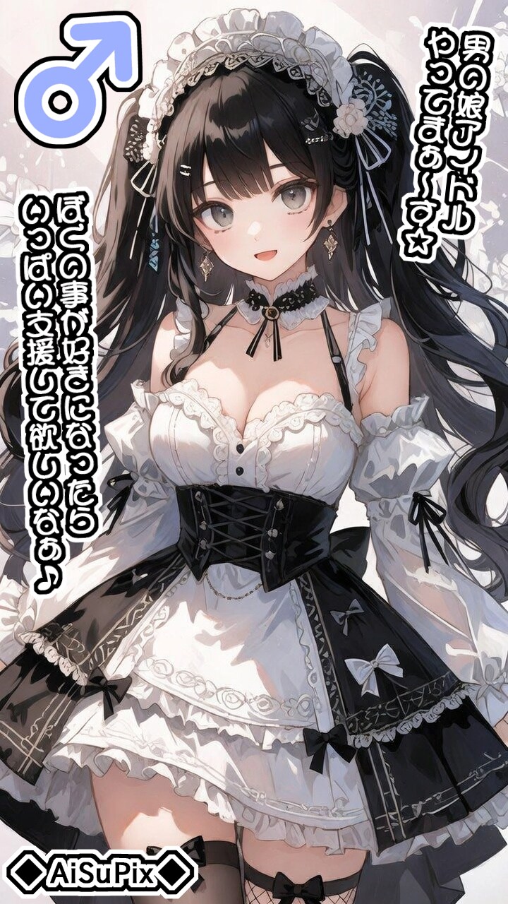 💙AiSuPix／可愛い黒髪ロリィタちゃん💙 | の人気AIイラスト・グラビア