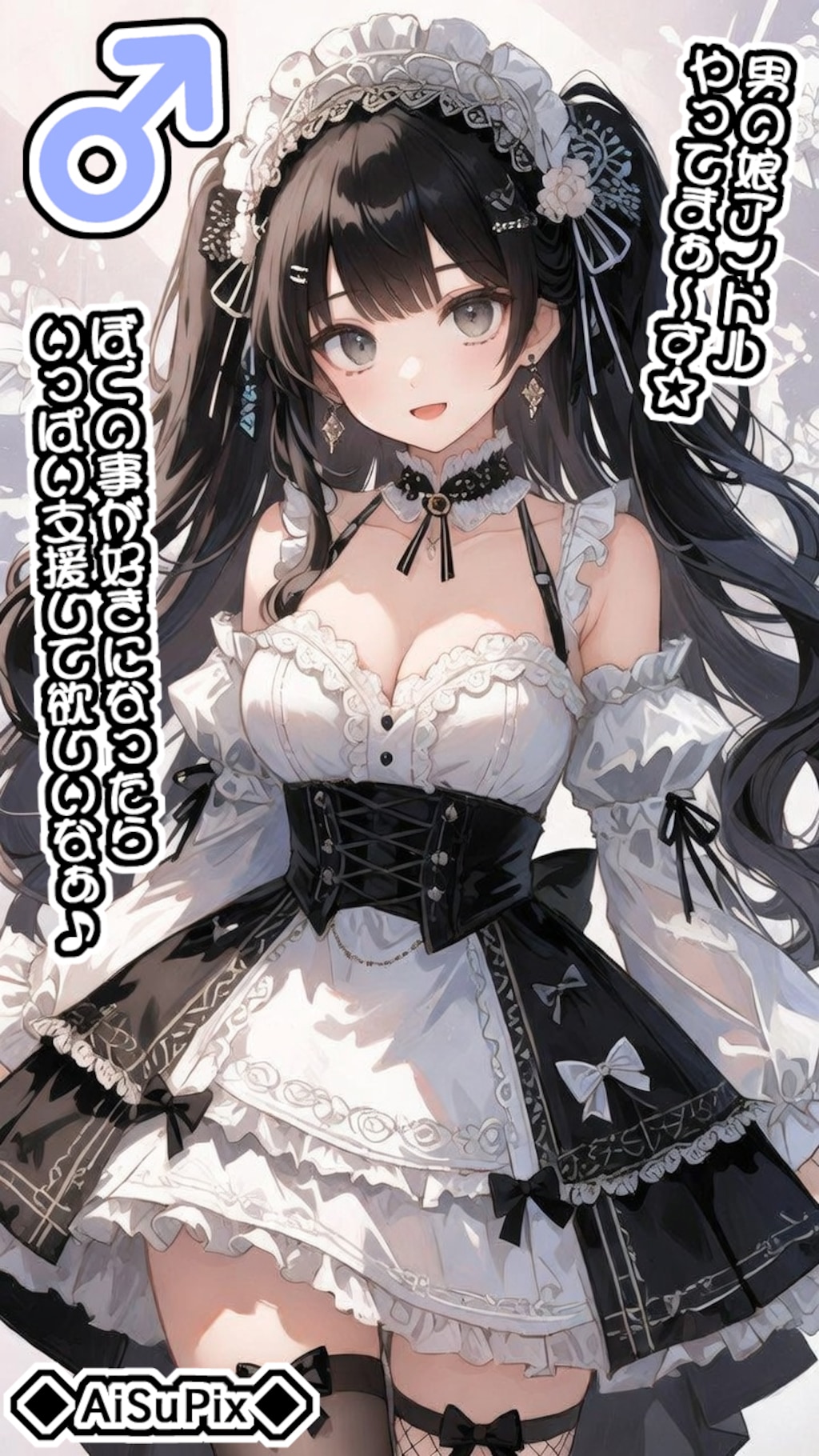 💙AiSuPix／可愛い黒髪ロリィタちゃん💙