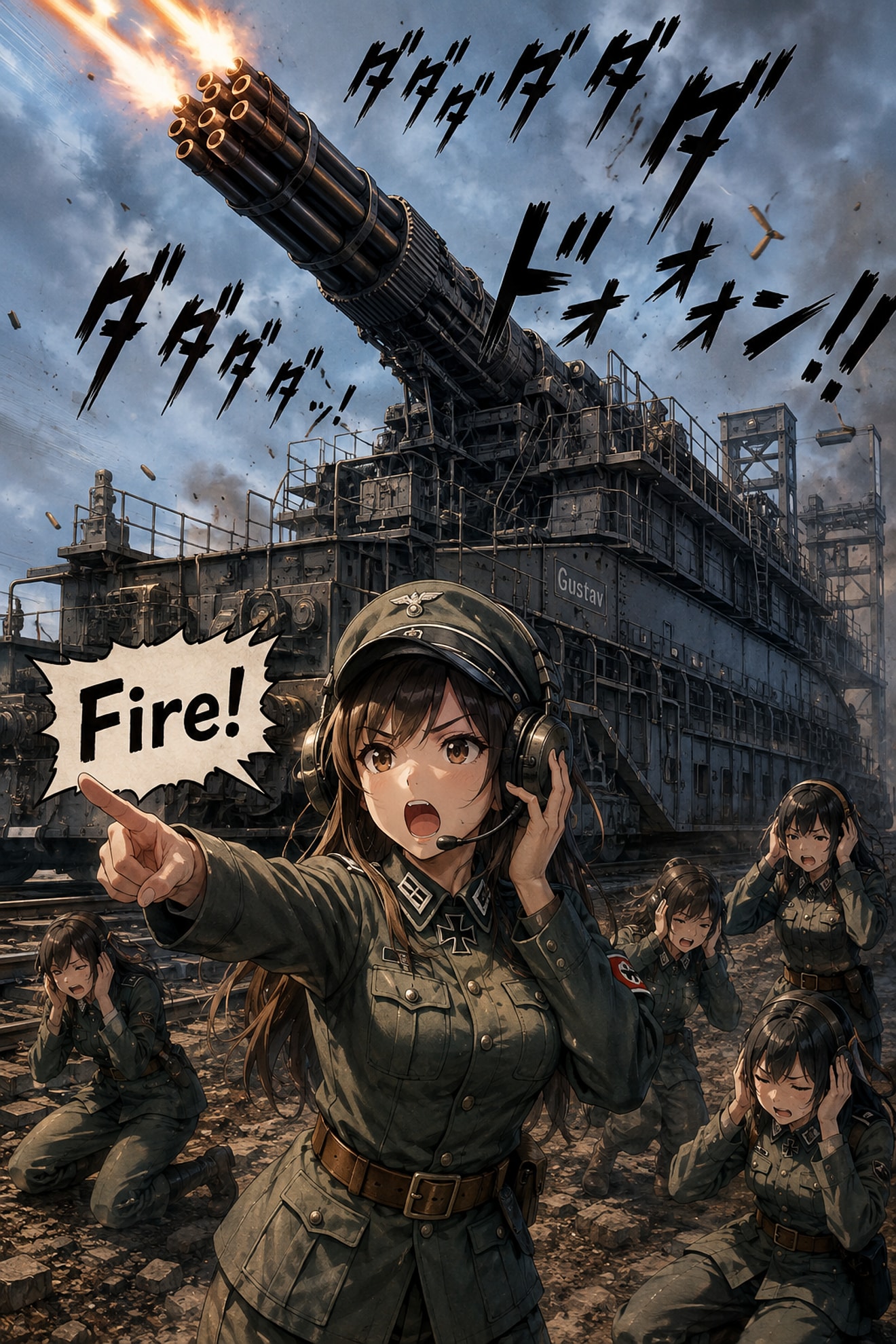 【ミニガン/巨大武器】ミニガン列車砲「グスタフ」(kizさん主催企画「巨大武器」エントリー作品)