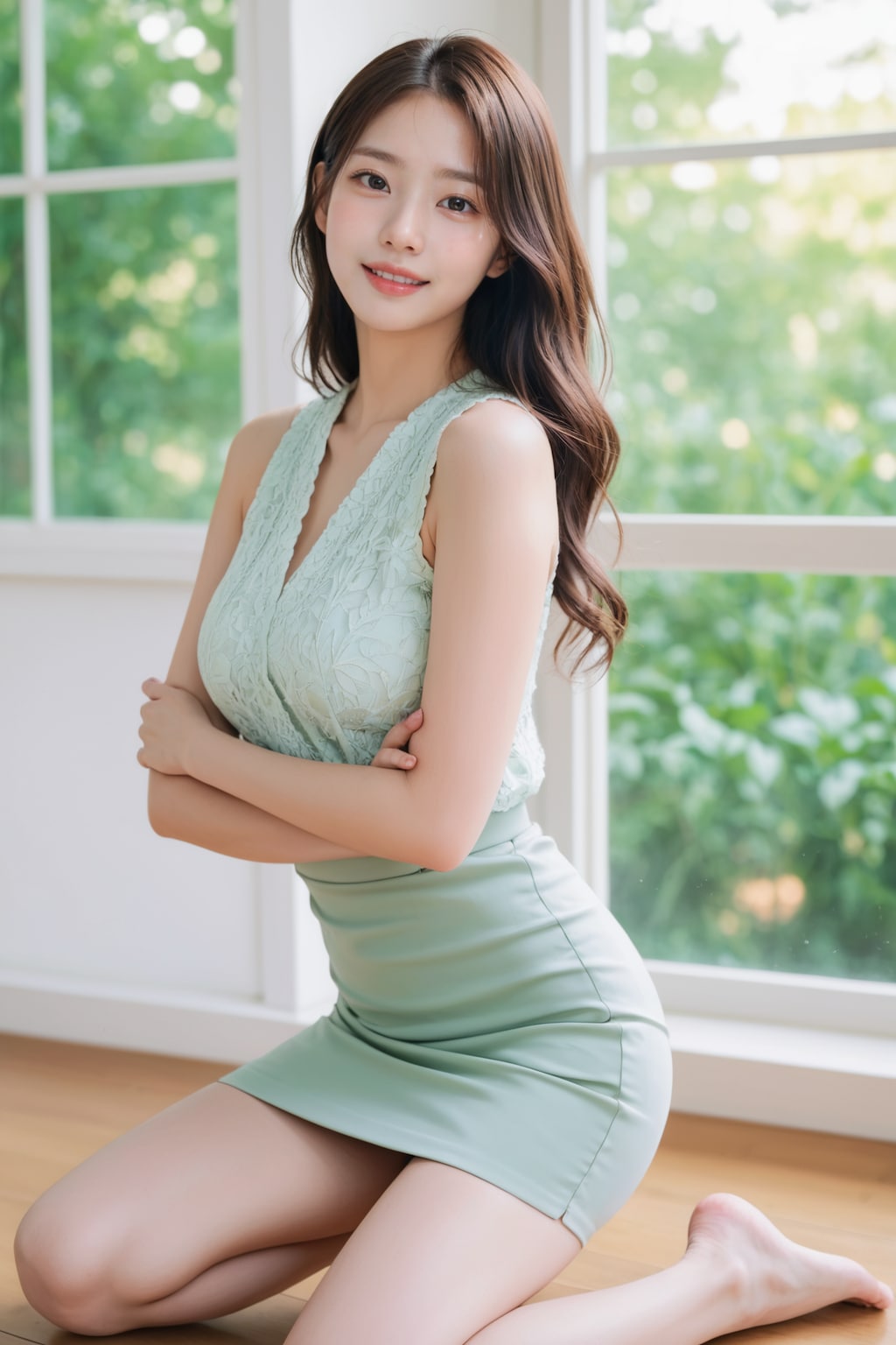 Sleeve blouse lady ?