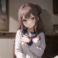 セーラー服とM字開脚 2枚目