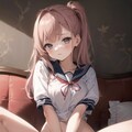 セーラー服とM字開脚 3枚目