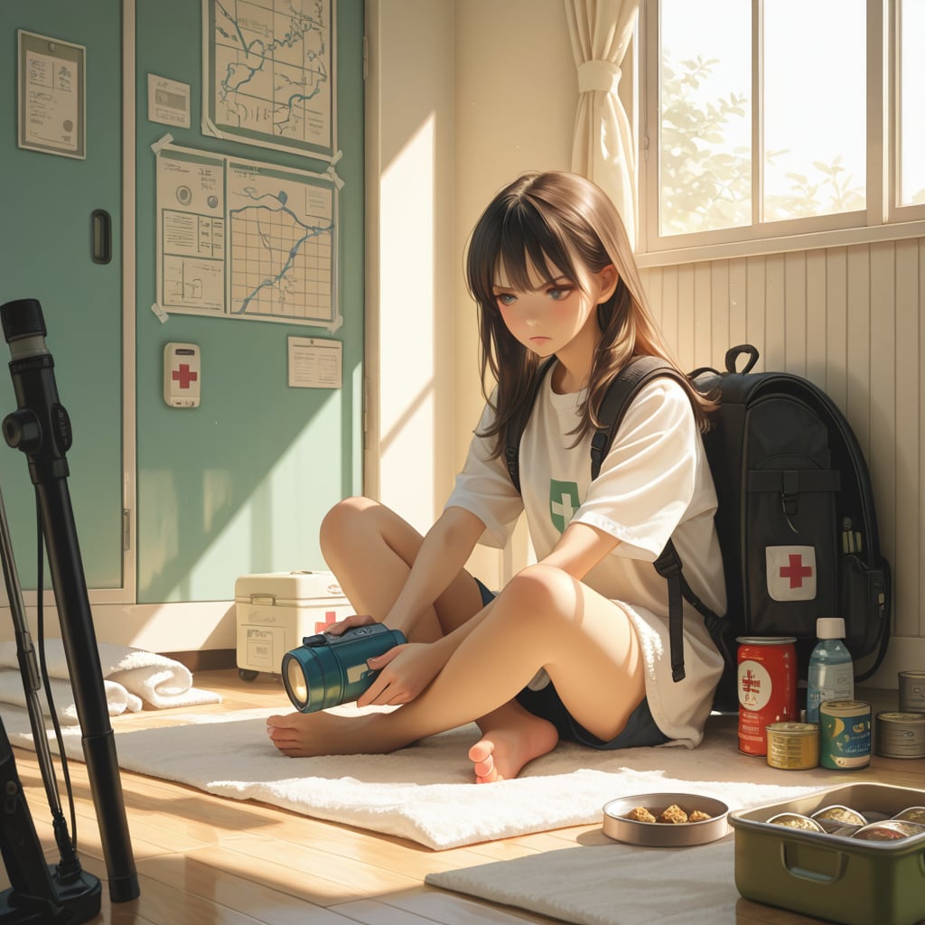9月1日は防災の日。備える女 | の人気AIイラスト・グラビア