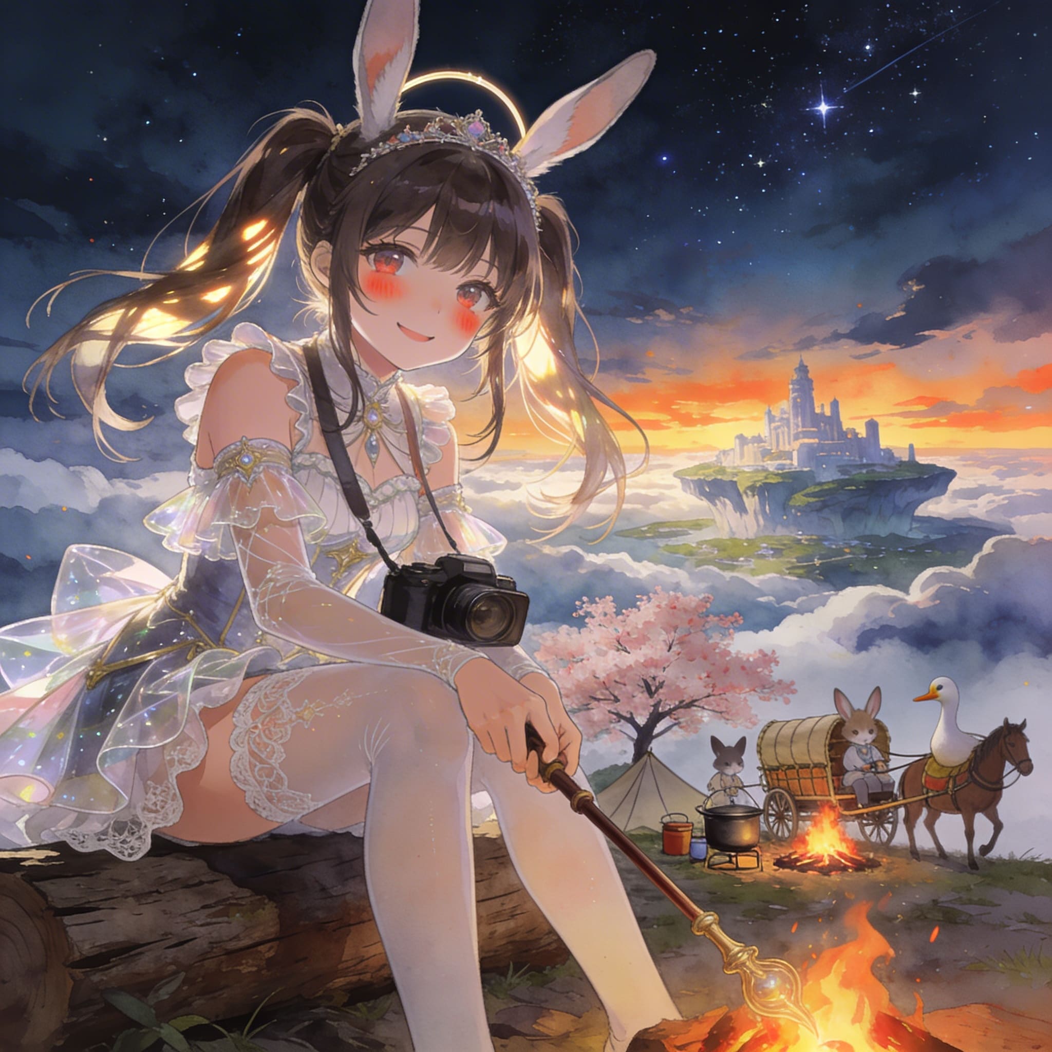 黒ツイぴょん。キャンプ | の人気AIイラスト・グラビア