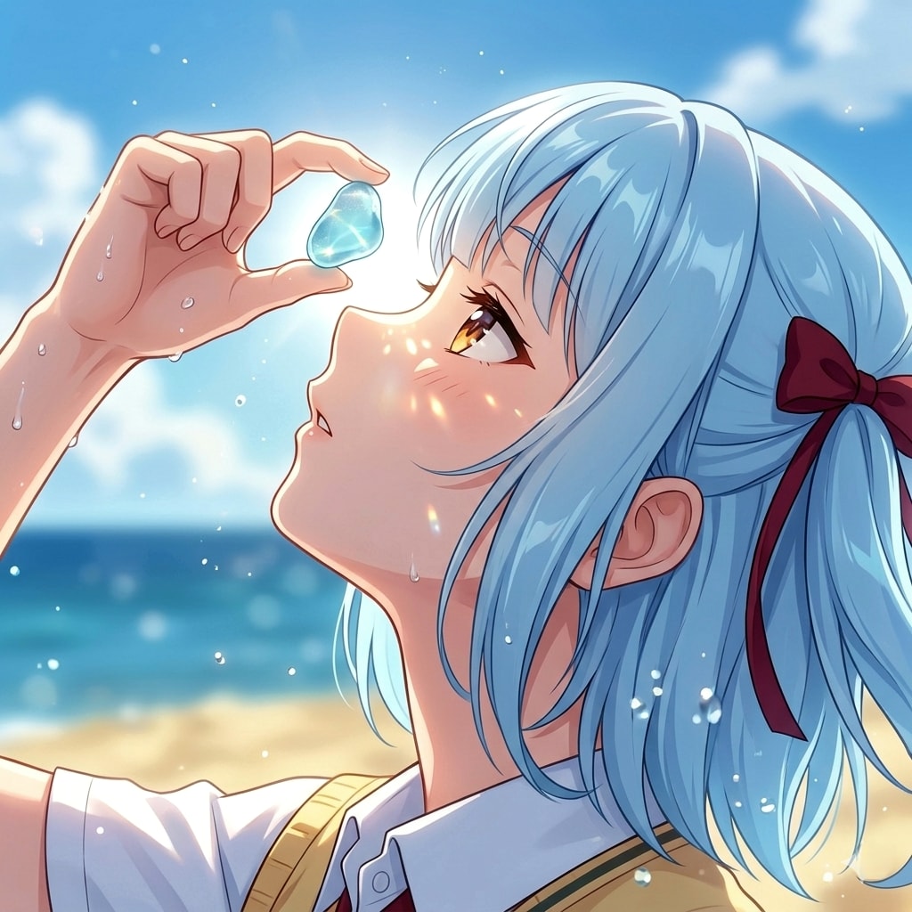 ウズリポちゃんとシーグラス | の人気AIイラスト・グラビア