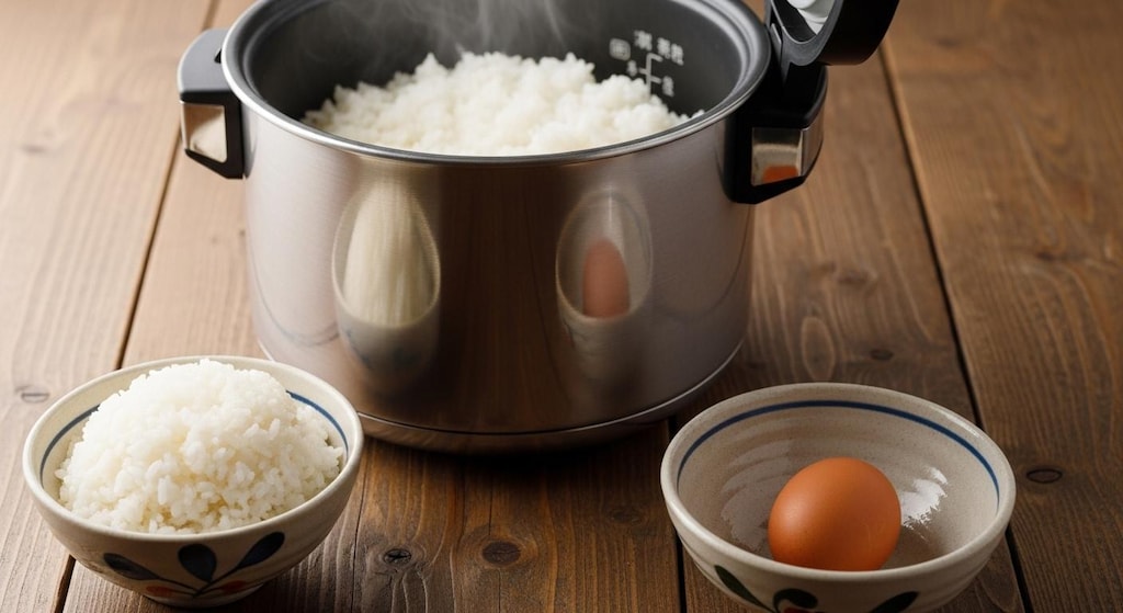 摩訶不思議食堂の卵がけ御飯セット