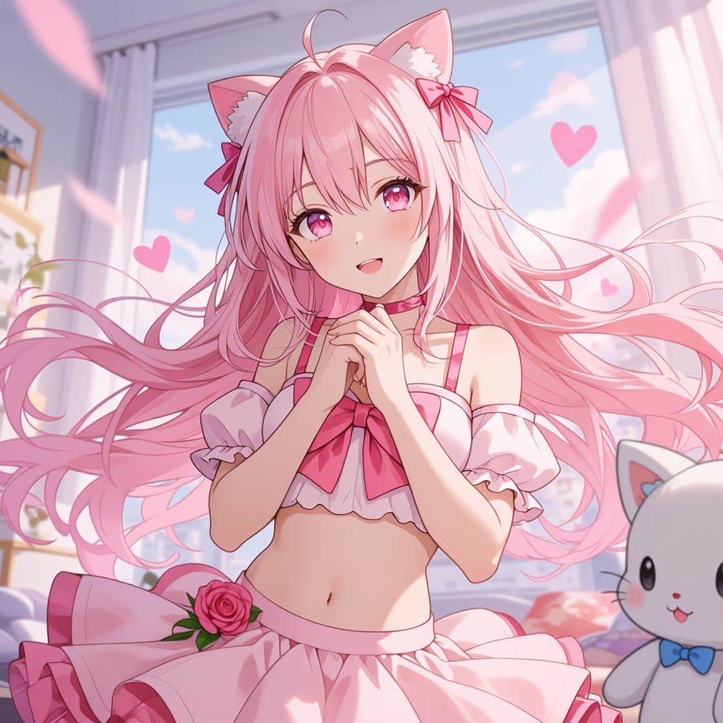 ♡桃色片想い♡ | の人気AIイラスト・グラビア