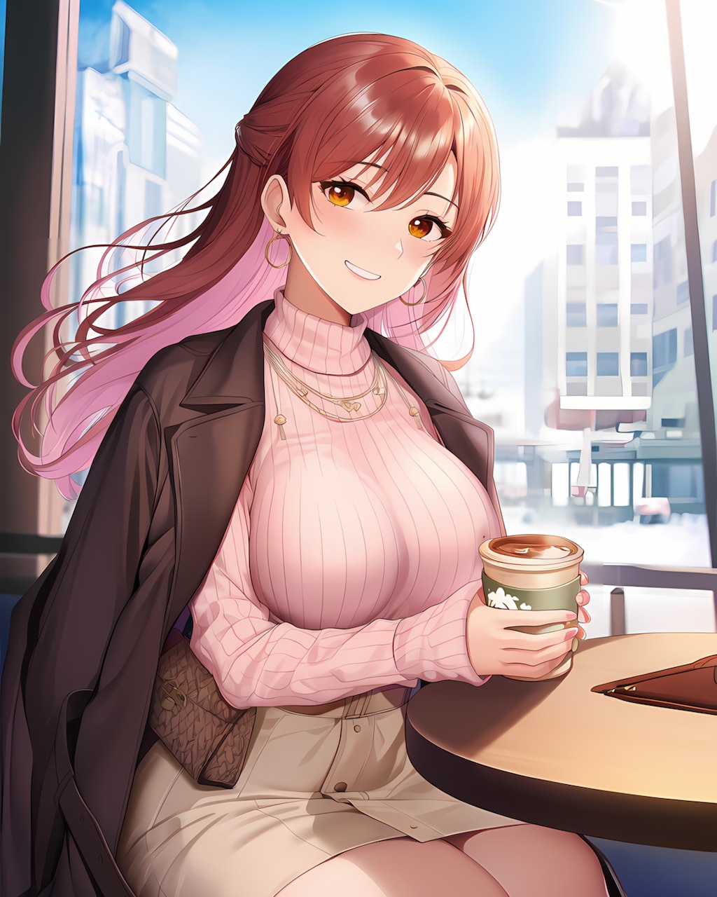 ☕️ダークコートカフェ朝♡