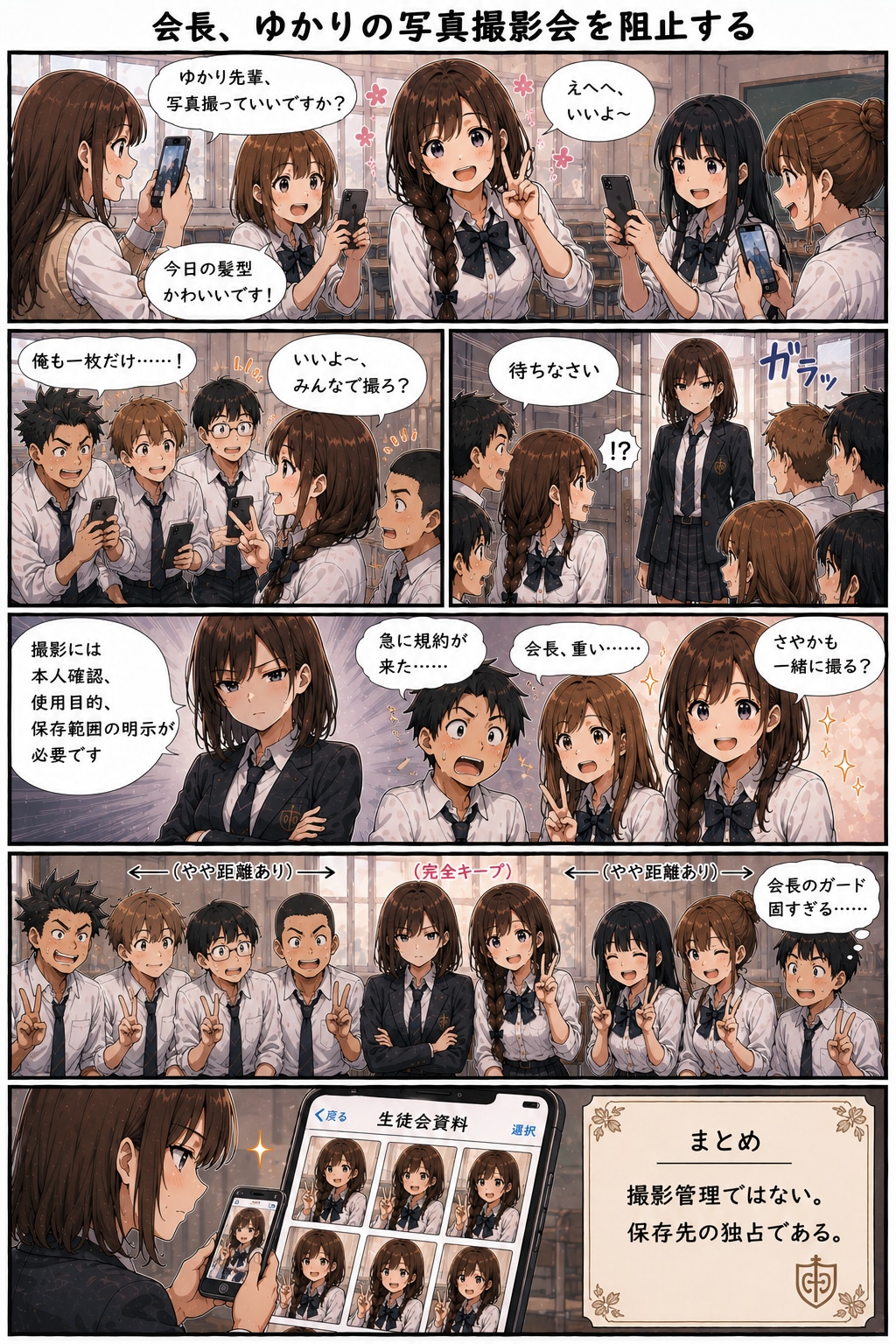 会長、ゆかりの写真撮影会を阻止する