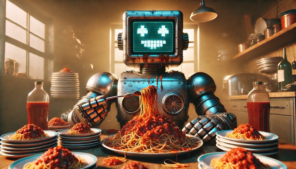 隣のロボはよくポロネーゼを食うロボだ